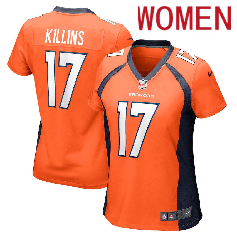 Women Denver Broncos #17 Adrian Killins Nike Orange Game NFL Jersey->women nfl jersey->Women Jersey